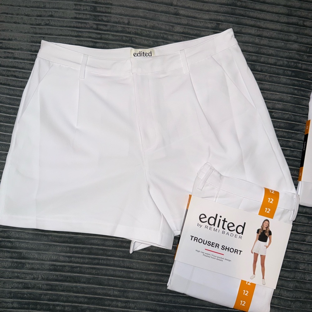 Edited by Remi Bader Women's White Trouser Shorts